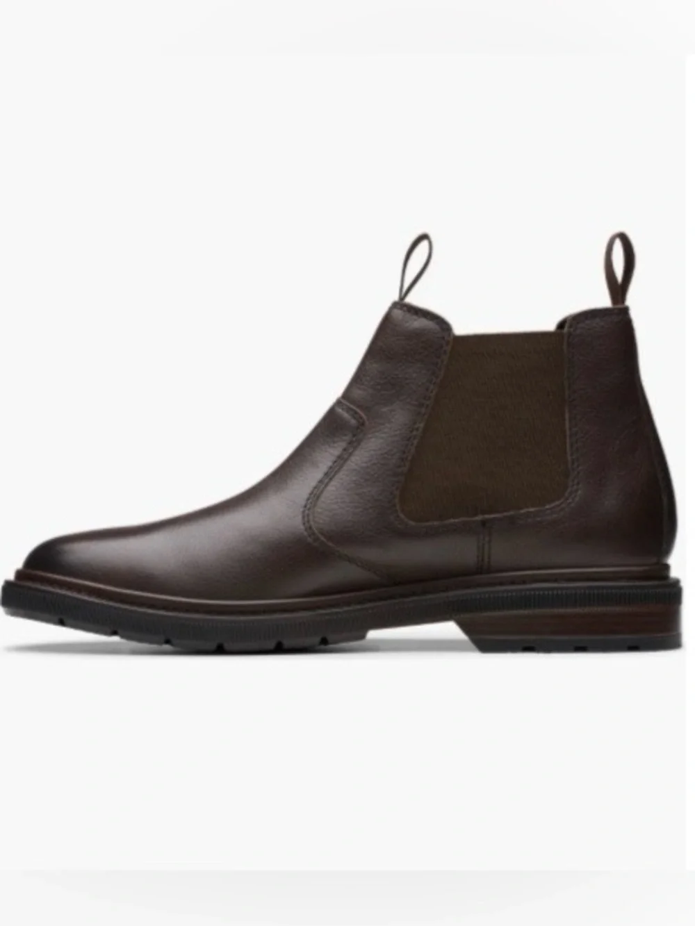 Clarks Men's Dark Brown Leather Chukka Chelsea Boots